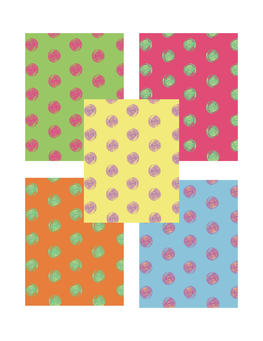 Hand Drawn Circles Scrapbook Paper