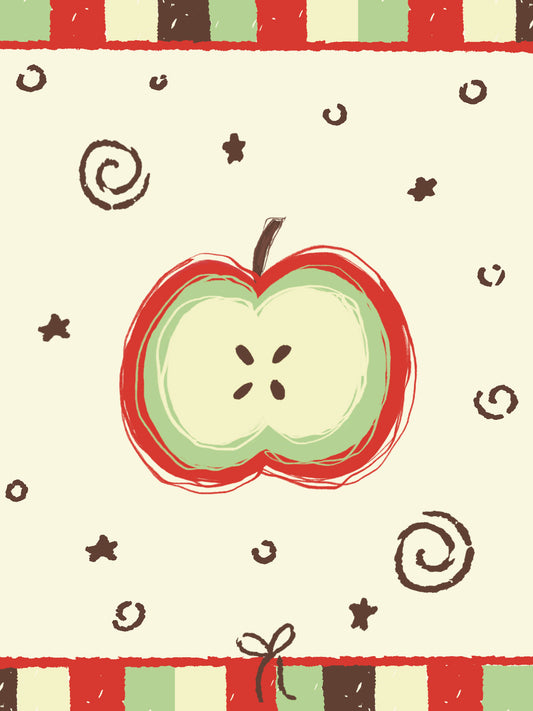 Whimsy Apple, Postcard Print