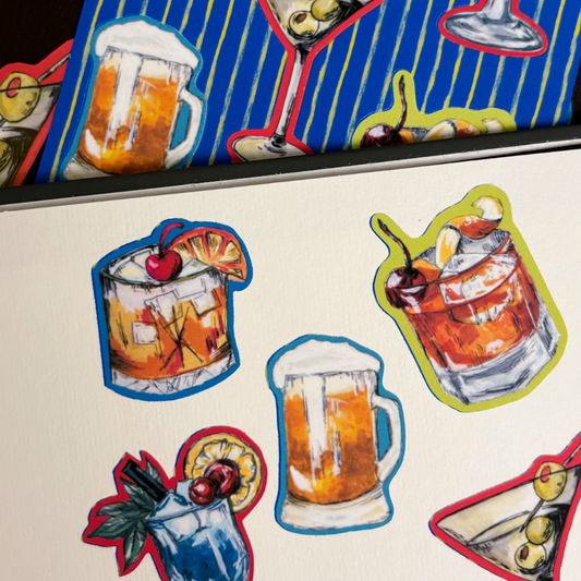 Drinks of The Night Sticker Sheet