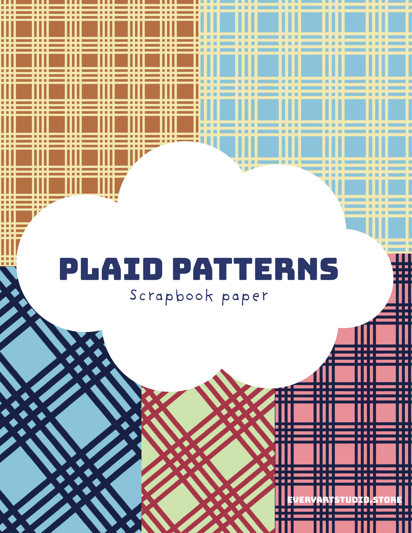 Plaid Patterns Scrapbook Paper
