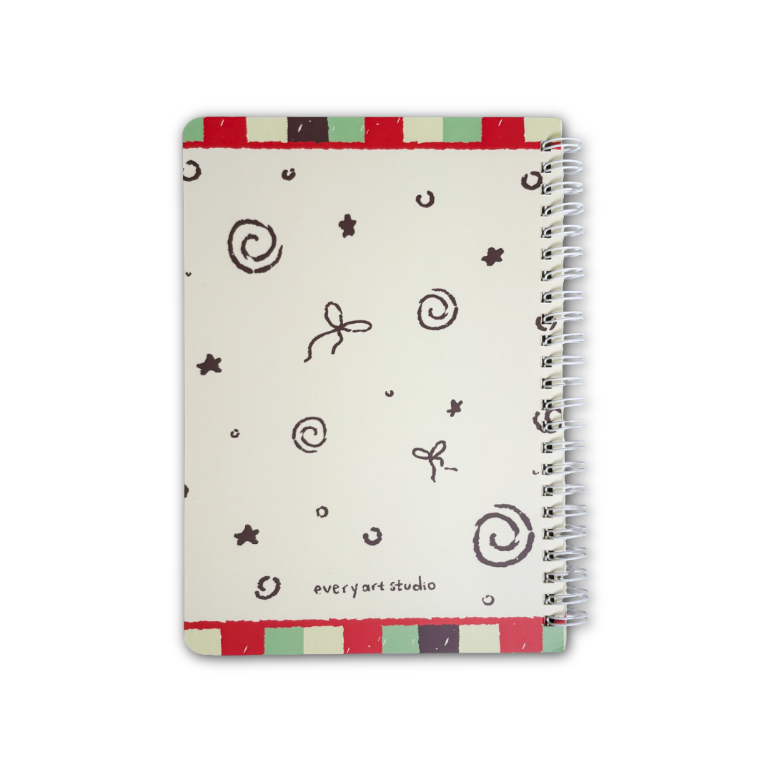 Whimsy Apple Spiral Notebook, A5
