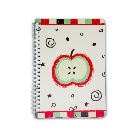 Whimsy Apple Spiral Notebook, A5