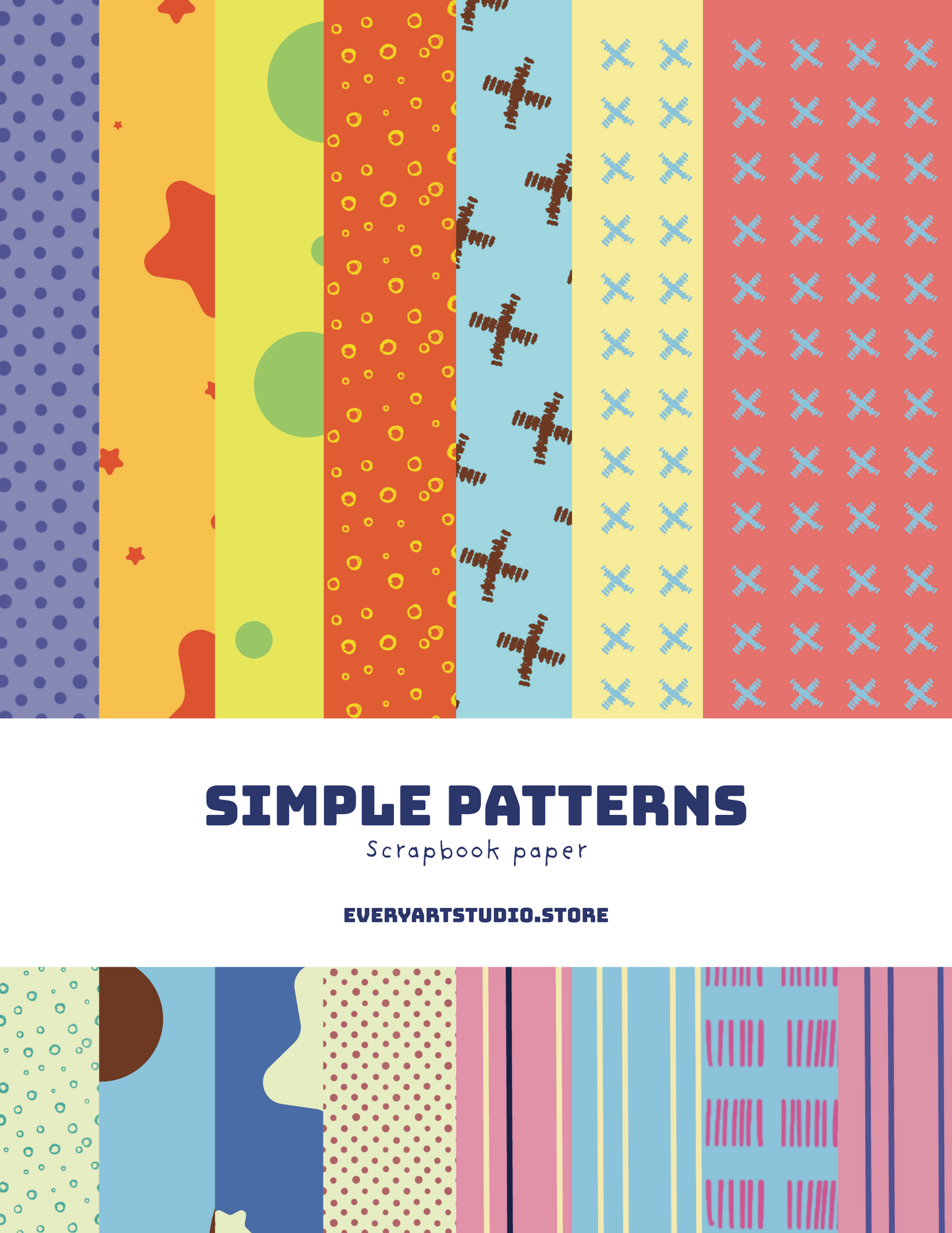 Simple Patterns Scrapbook Paper