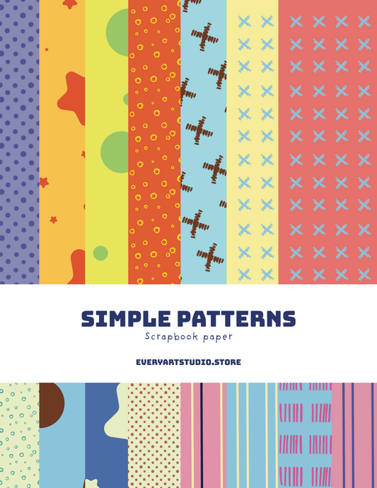 Simple Patterns Scrapbook Paper
