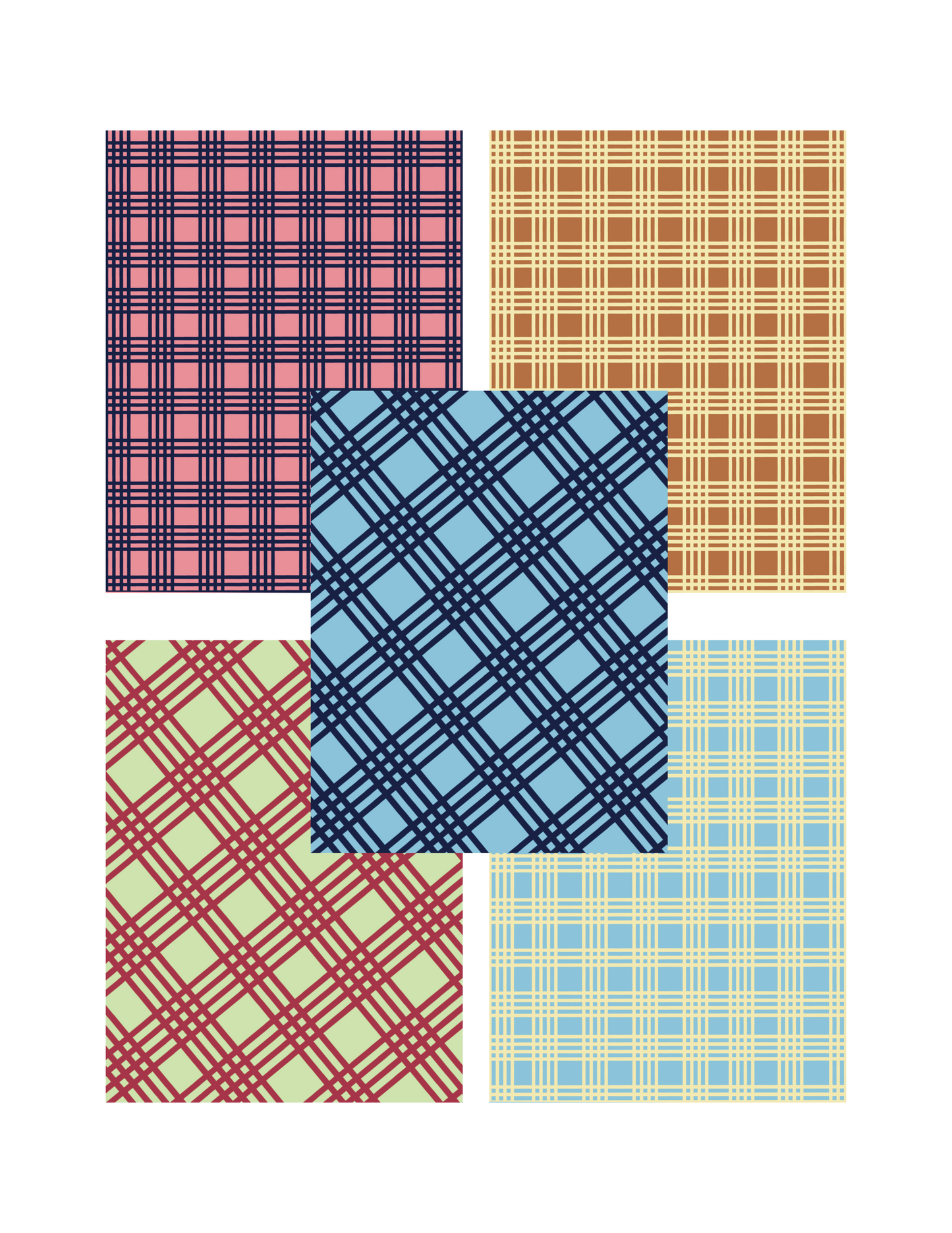 Plaid Patterns Scrapbook Paper