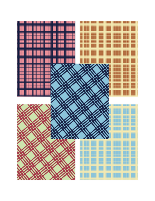 Plaid Patterns Scrapbook Paper