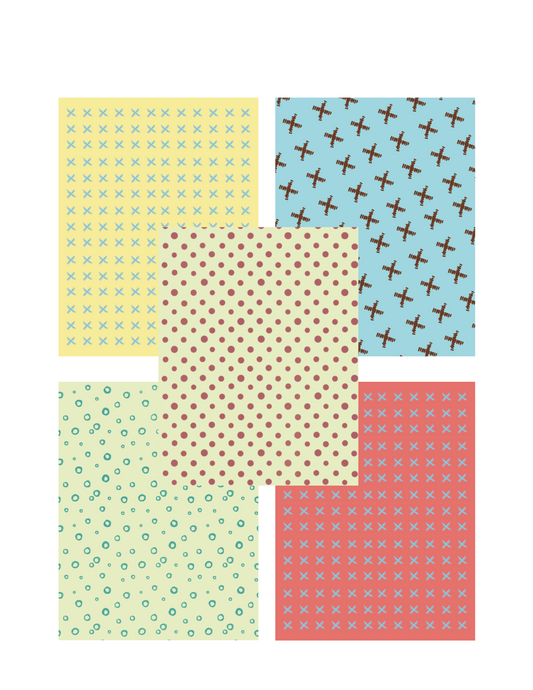 Simple Patterns Scrapbook Paper